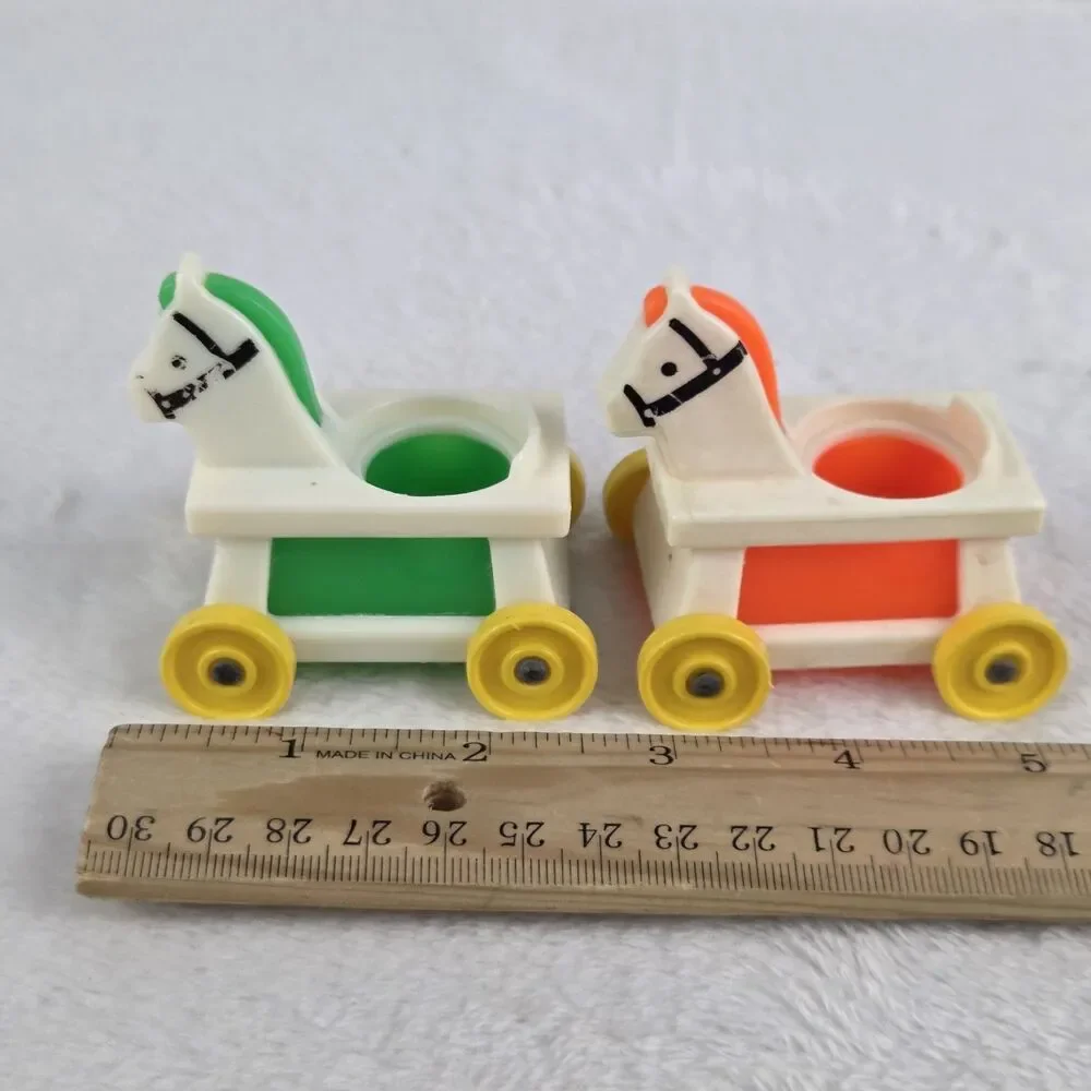 Vintage Fisher Price Little People Little Riders‎ Rocking Horses Lot Of 2